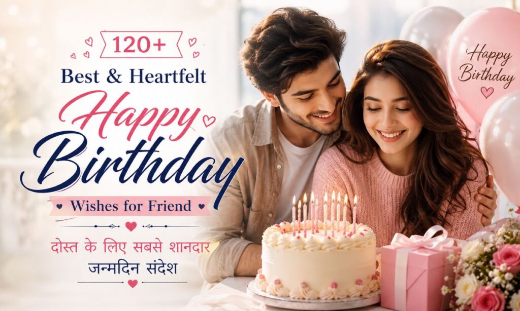 120+ Best & Heartfelt Happy Birthday Wishes for Friend दोस्त के लिए सबसे शानदार जन्मदिन संदेश