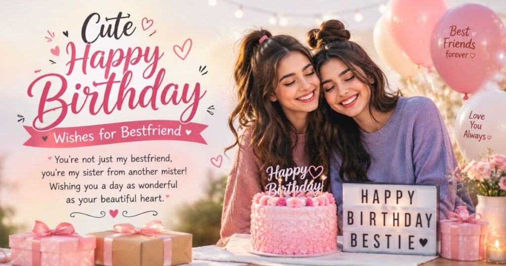 Cute Happy Birthday Wishes for Bestfriend