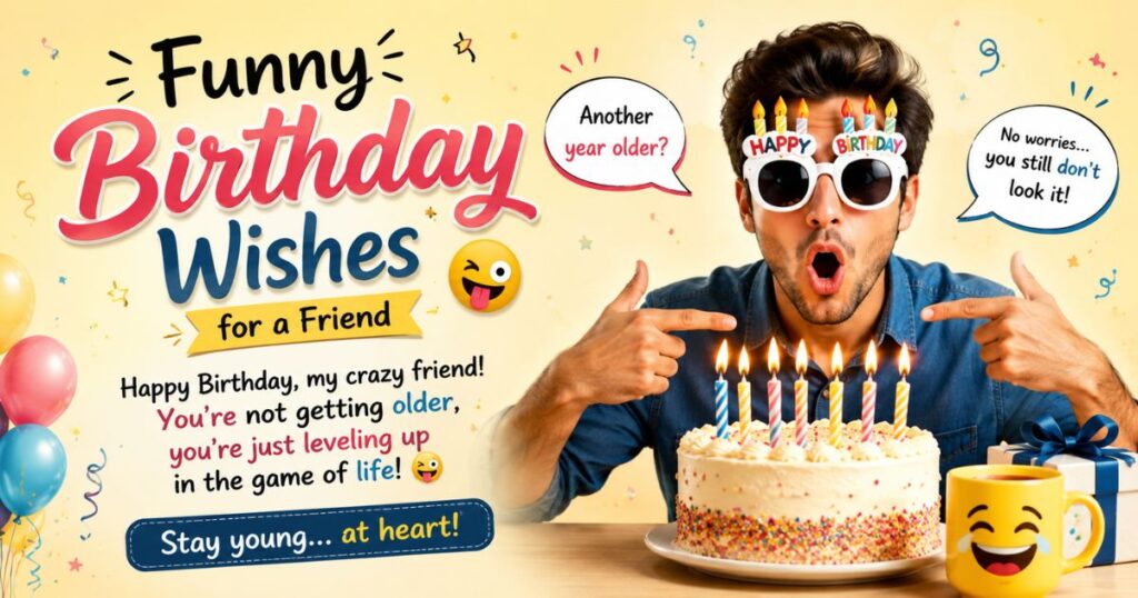 Funny Birthday Wishes for a Friend