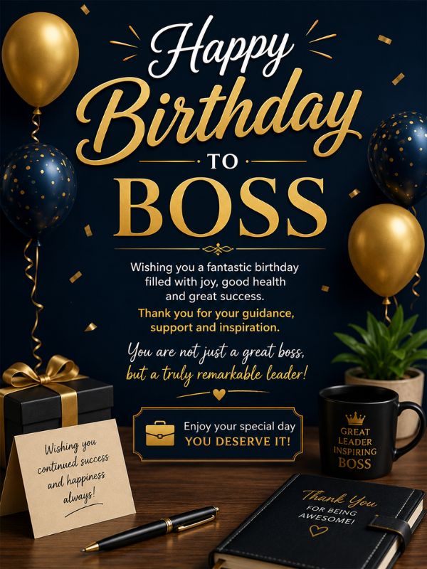 Happy Birthday To Boss Wishes