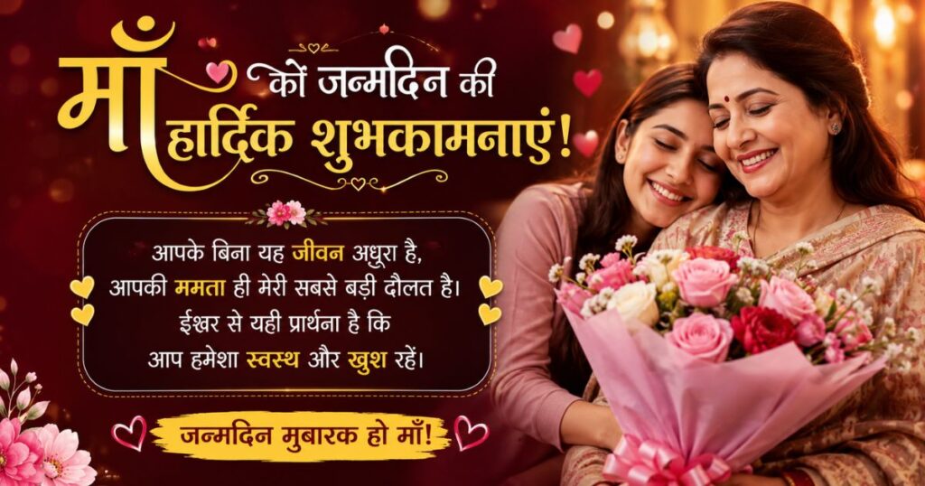 Happy Birthday Wishes For Mom In Hindi