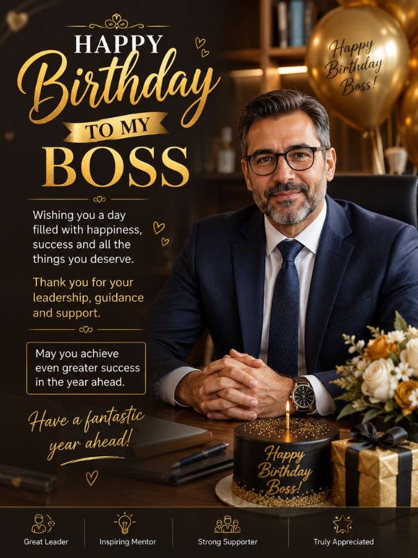 Happy Birthday Wishes To My Boss