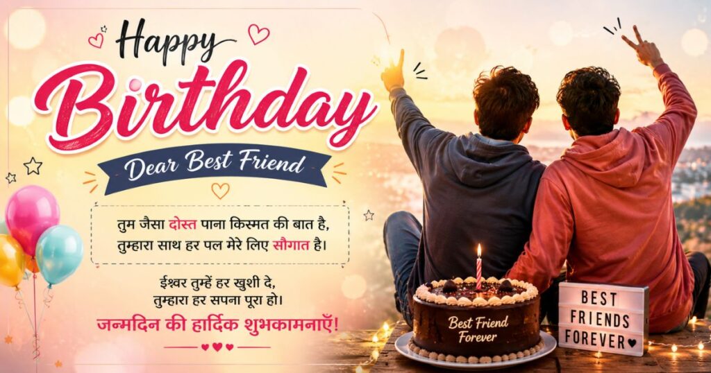 Happy Birthday Wishes for Best Friend in Hindi