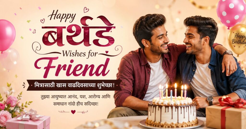 Happy Birthday Wishes for Friend in Marathi