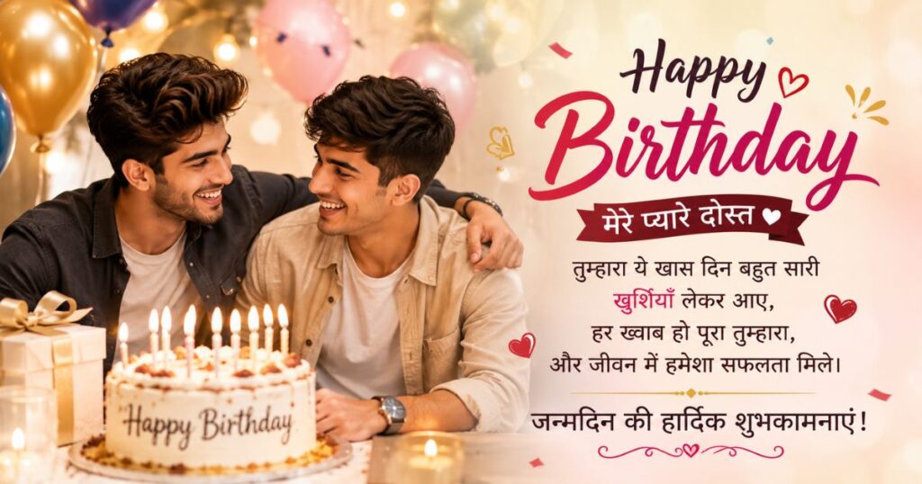 Happy Birthday Wishes in Hindi for Friend