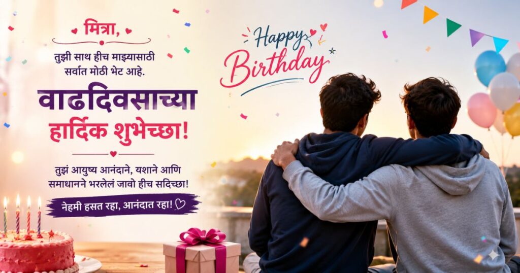 Happy Birthday Wishes in Marathi for Friend