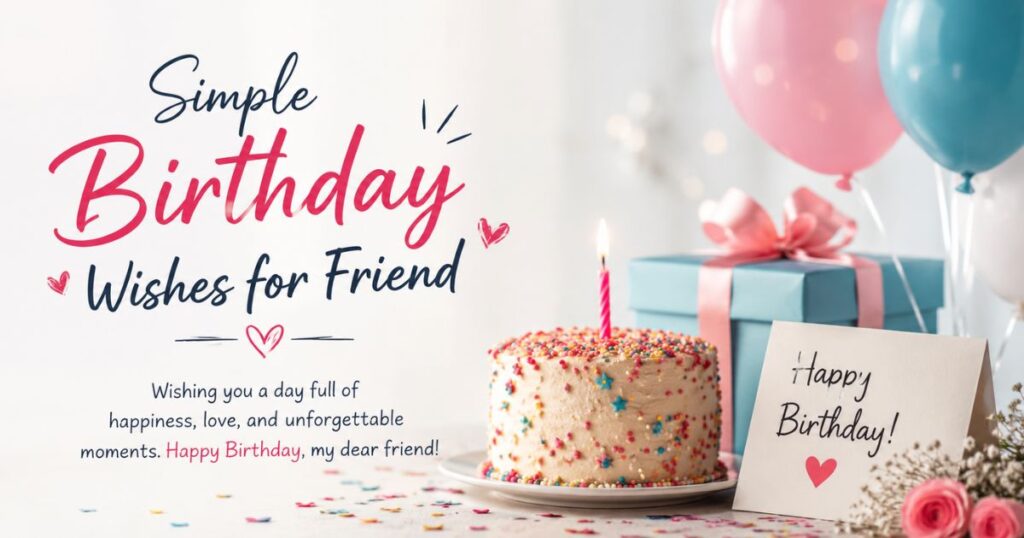 Simple Birthday Wishes for Friend