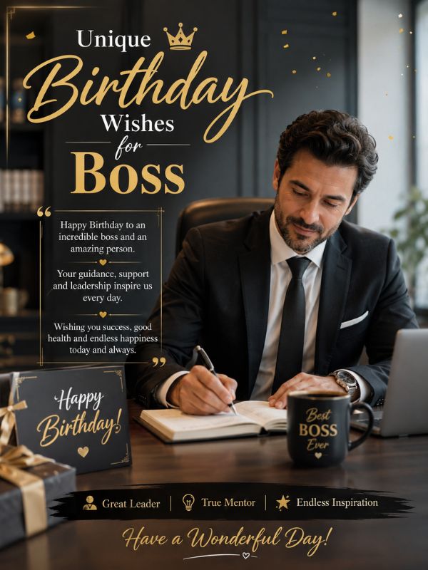Unique Birthday Wishes for Boss