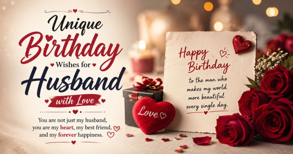 Unique birthday wishes for husband with love