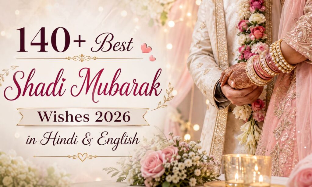 140+ Best Shadi Mubarak Wishes 2026 in Hindi & English