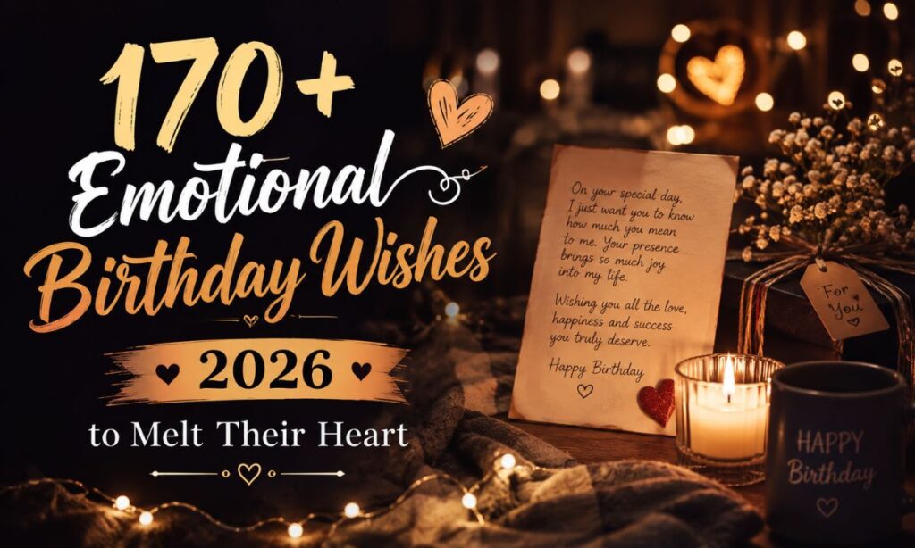 170+ Emotional Birthday Wishes 2026 to Melt Their Heart
