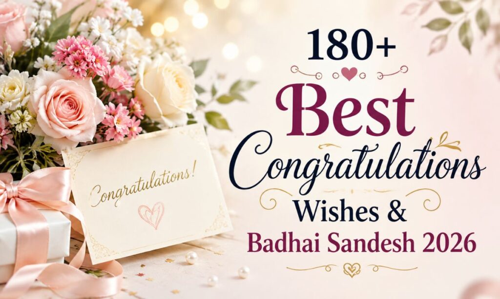 180+ Best Congratulations Wishes & Badhai Sandesh 2026