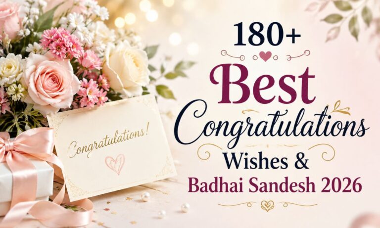 180+ Best Congratulations Wishes & Badhai Sandesh 2026