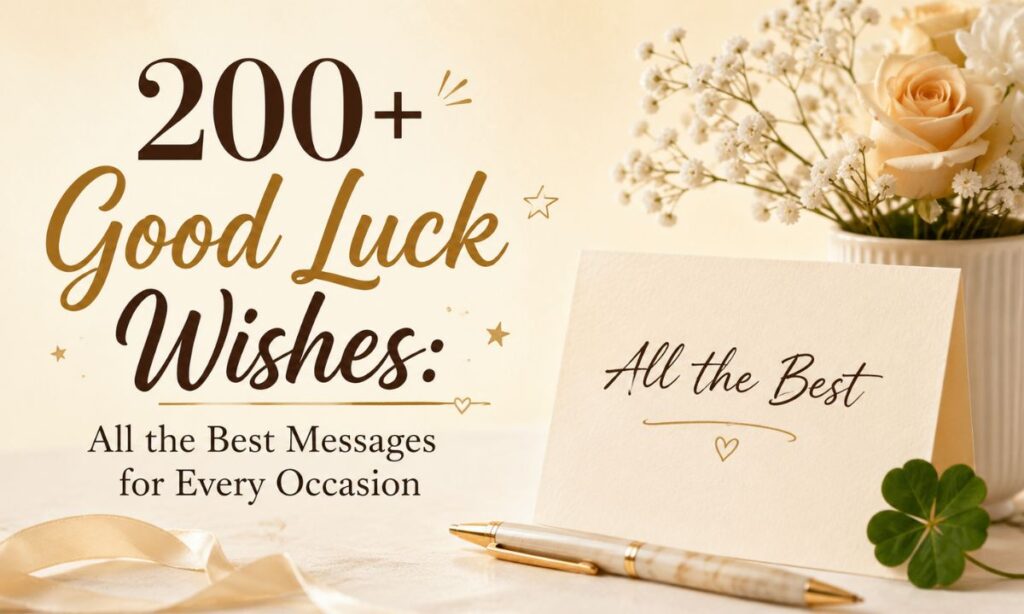 200+ Good Luck Wishes All the Best Messages for Every Occasion