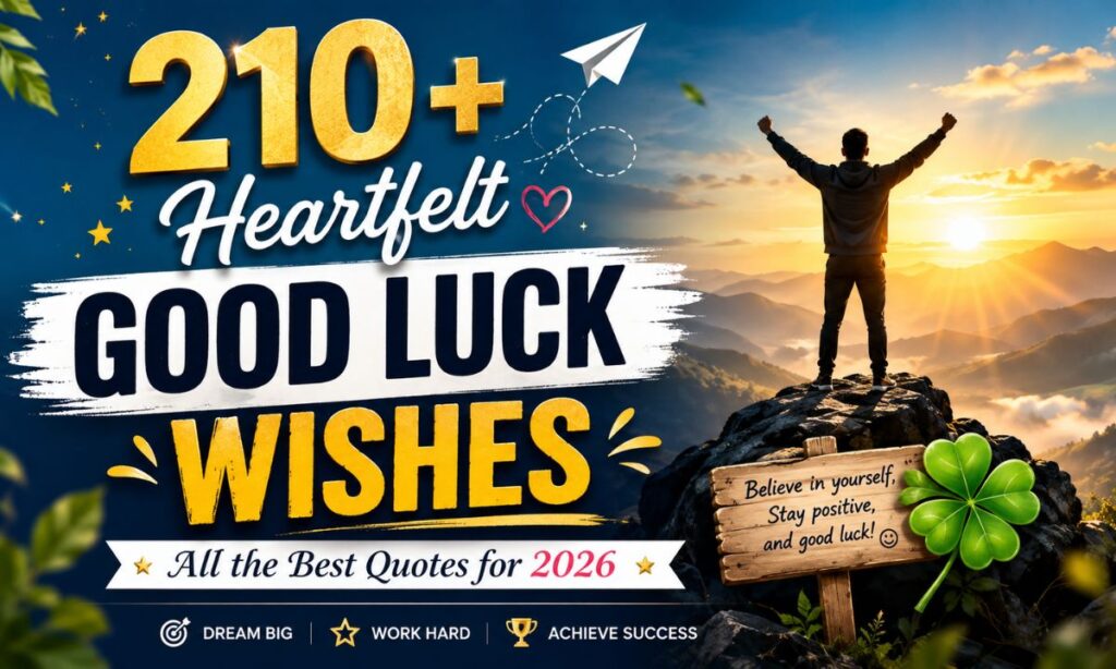 210+ Heartfelt Good Luck Wishes — All the Best Quotes for 2026