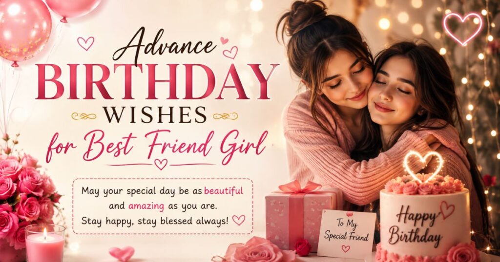 Advance Birthday Wishes for Best Friend Girl