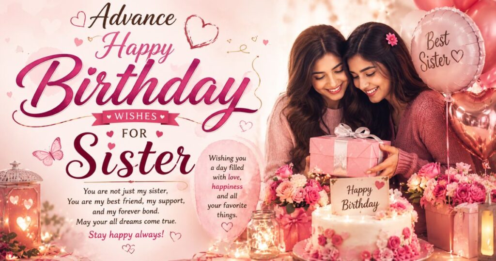Advance Happy Birthday Wishes for Sister