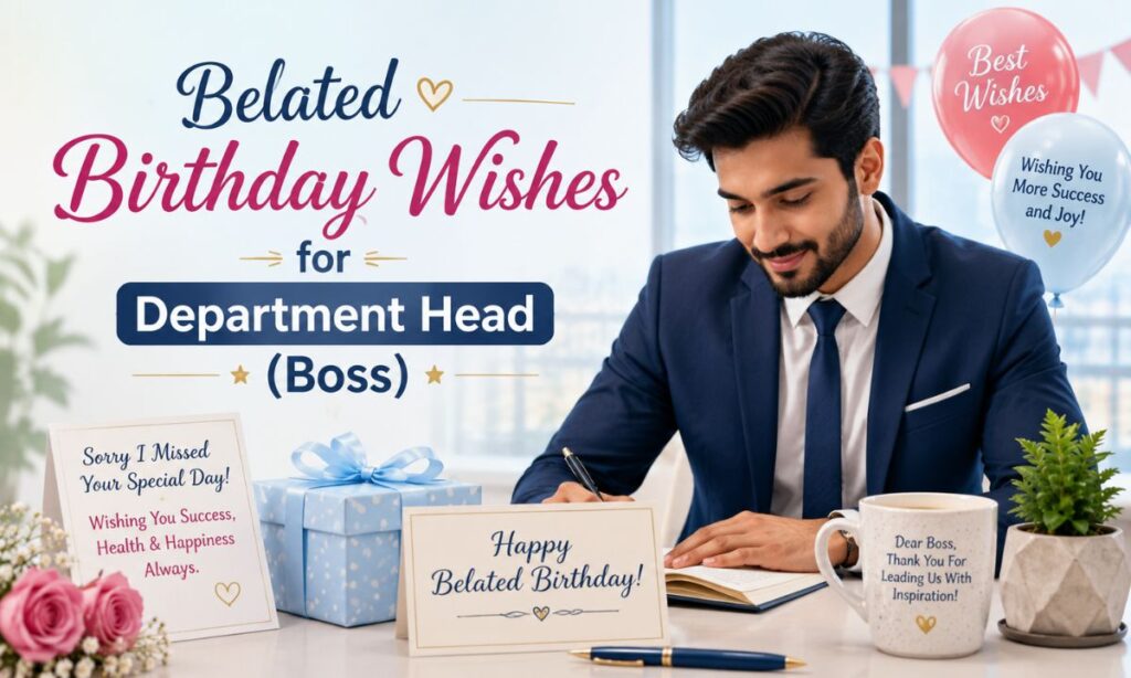 Belated Birthday Wishes for Department Head (Boss)