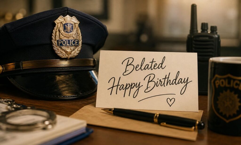 Belated Happy Birthday Wishes for Police Officer