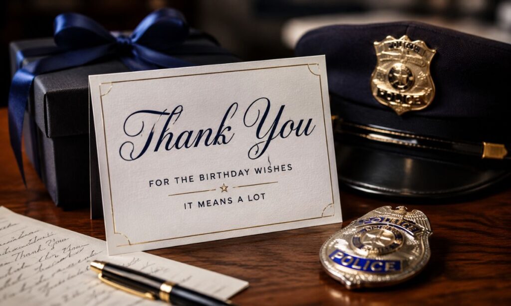 Birthday Thank You Messages for a Police Officer