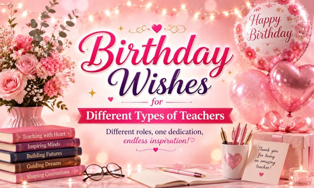 Birthday Wishes for Different Types of Teachers