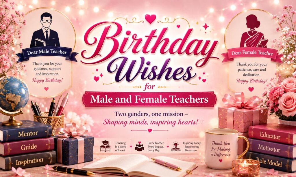 Birthday Wishes for Male and Female Teachers