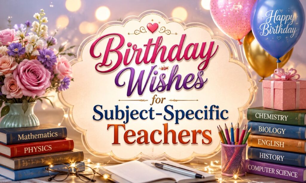 Birthday Wishes for Subject-Specific Teachers