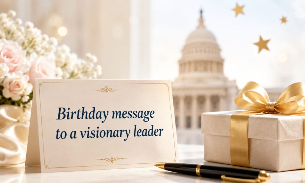 Birthday message to a visionary leader