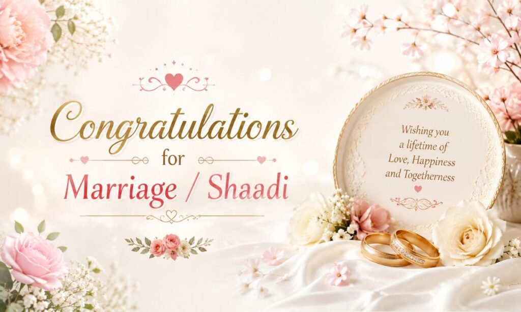 Congratulations for Marriage Shaadi