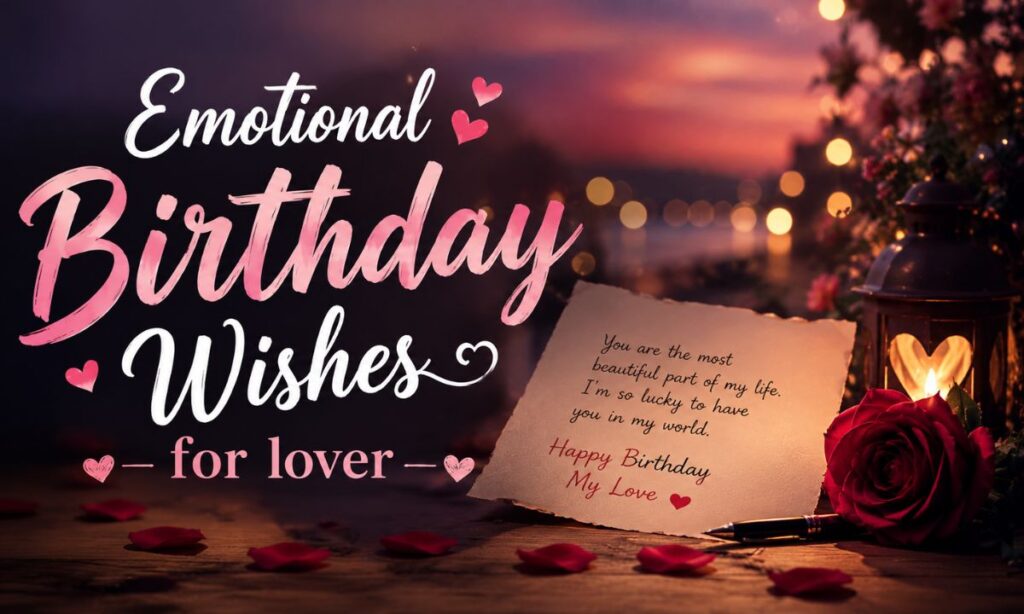 Emotional birthday wishes for lover