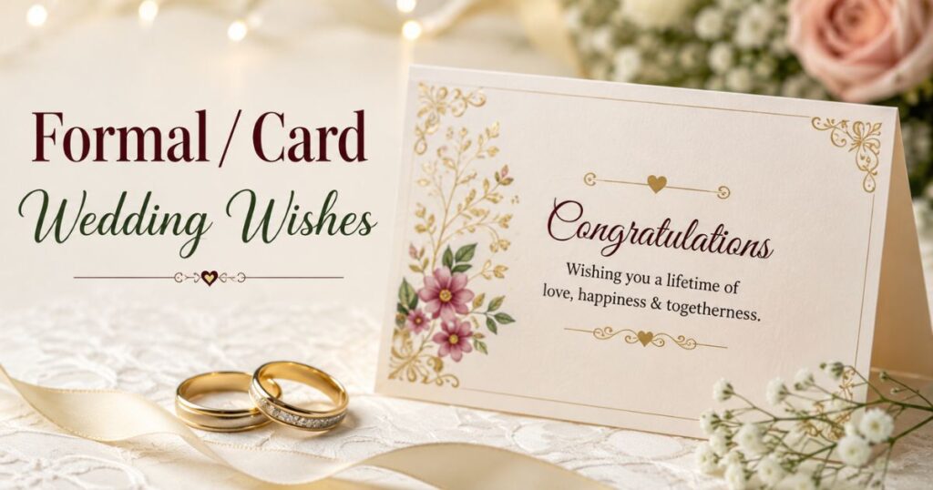 Formal Card Wedding Wishes