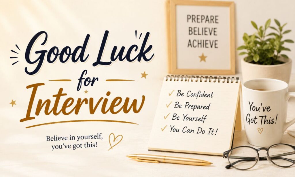 Good Luck for Interview