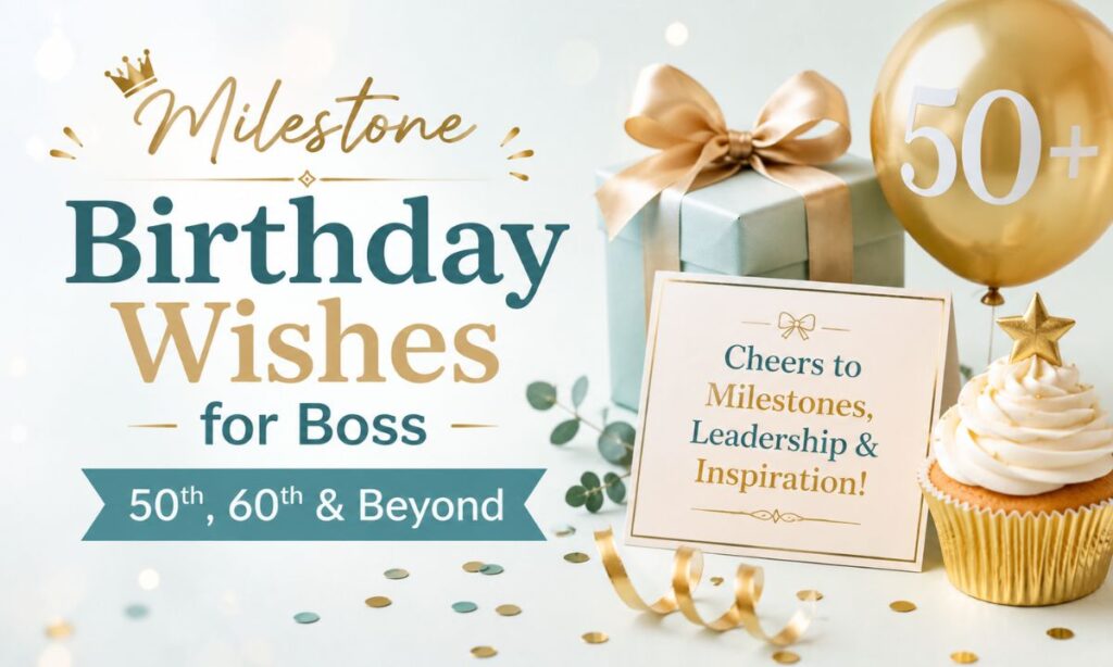 Milestone Birthday Wishes for Boss (50th, 60th & Beyond)