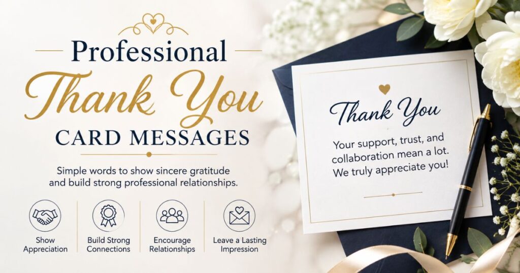 Professional thank you card messages