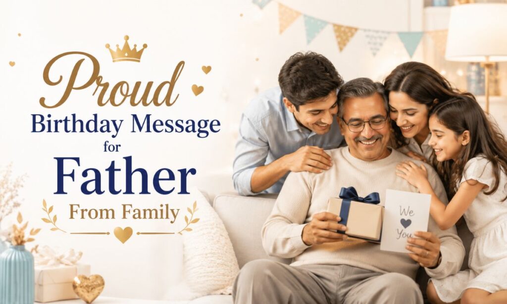 Proud Birthday Message for Father From Family
