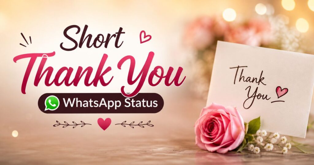 _Short Thank You WhatsApp Status