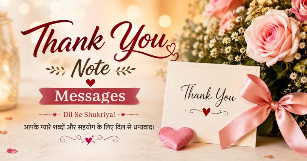 Thank you note messages