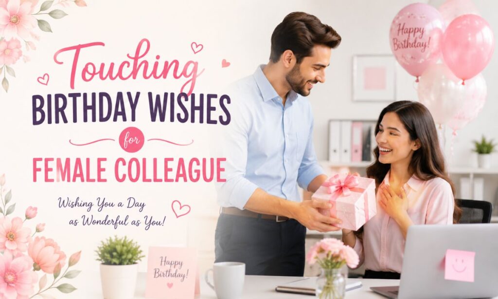 Touching birthday wishes for female colleague