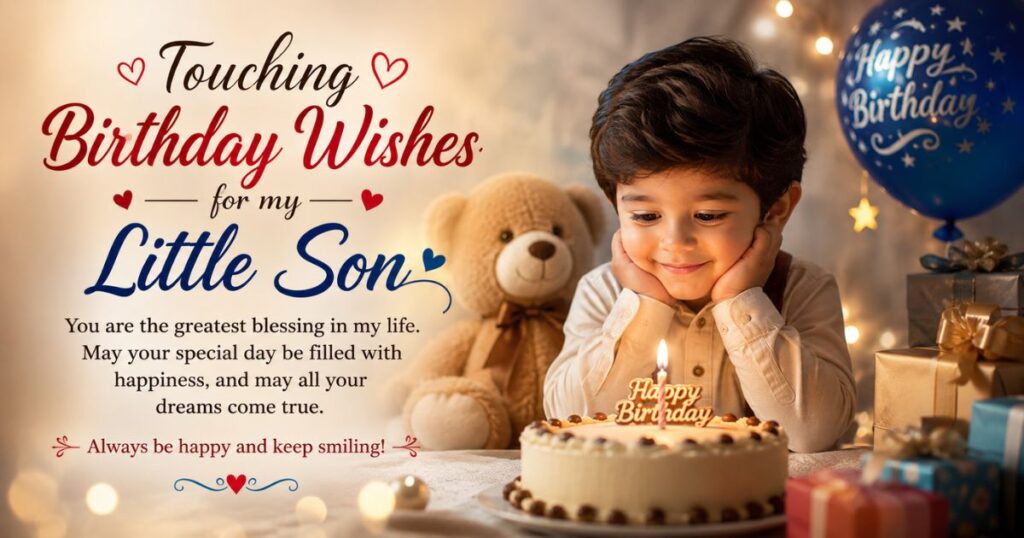 Touching birthday wishes for little son