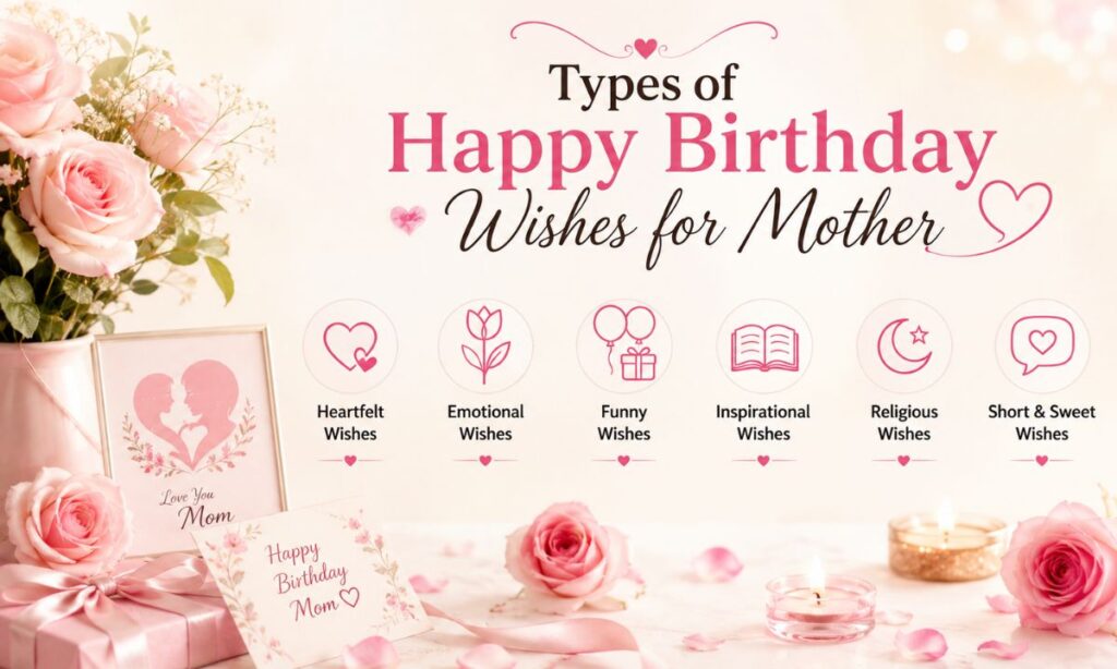 Types of Happy Birthday Wishes for Mother