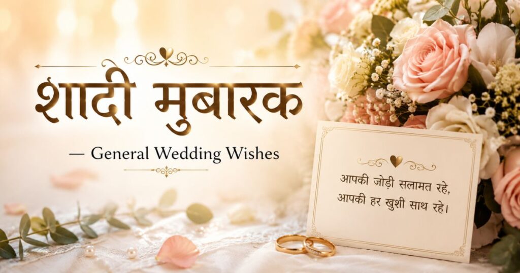 शादी मुबारक — General Wedding Wishes