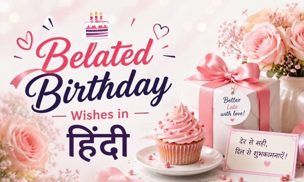 🇮🇳 Belated Birthday Wishes in Hindi