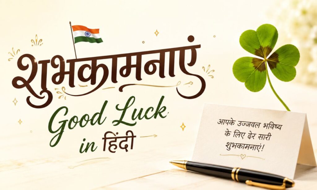 🇮🇳 शुभकामनाएं — Good Luck in Hindi 