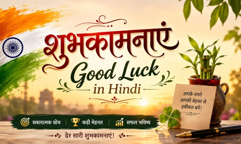 🇮🇳 शुभकामनाएं — Good Luck in Hindi