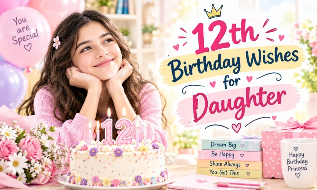 12th Birthday Wishes for Daughter