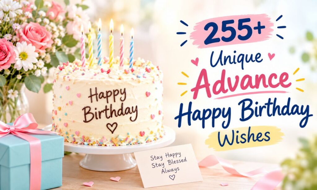 255+ Unique Advance Happy Birthday Wishes