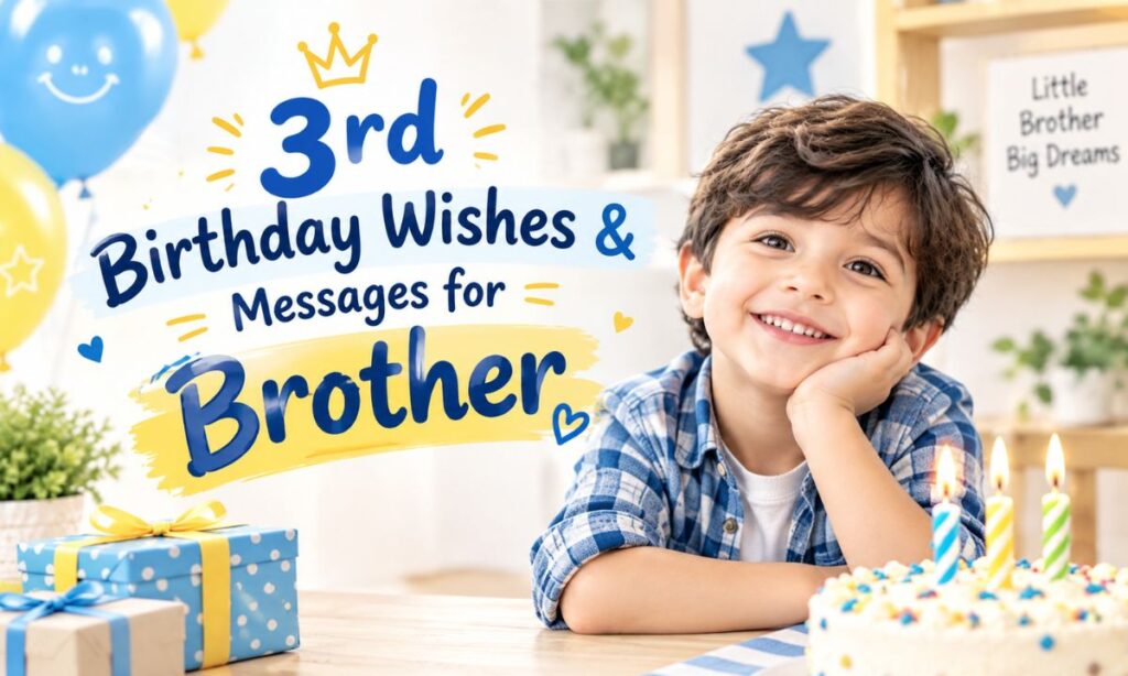 3rd Birthday Wishes & Messages for Brother