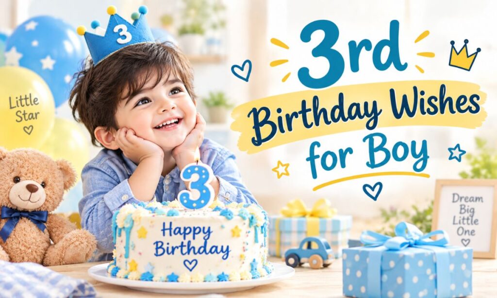3rd Birthday Wishes for Boy