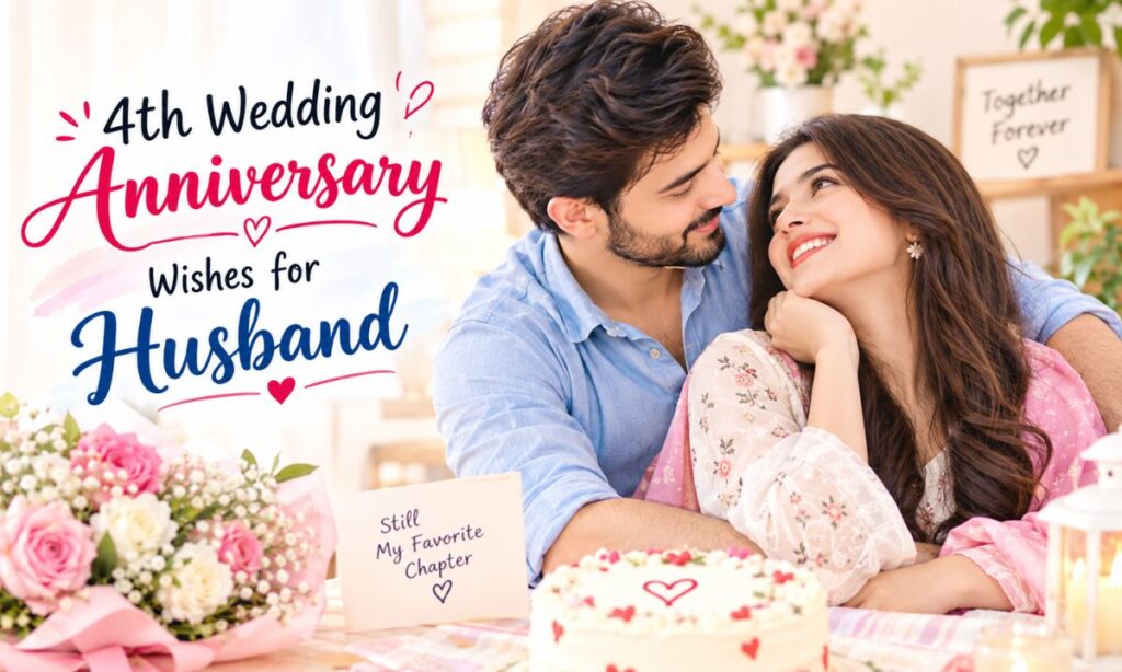 4th Wedding Anniversary Wishes for Husband