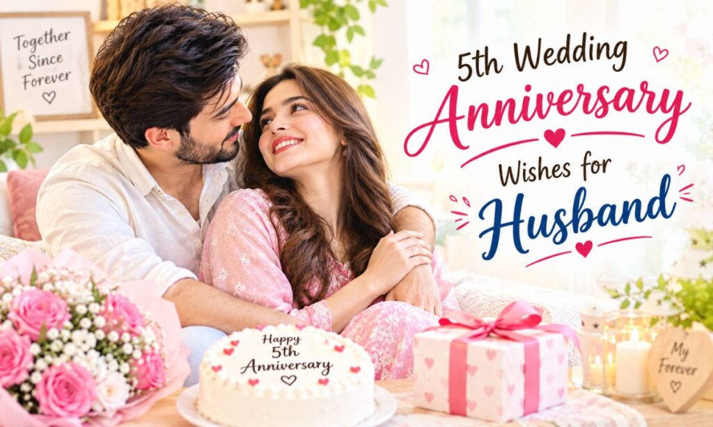 5th Wedding Anniversary Wishes for Husband